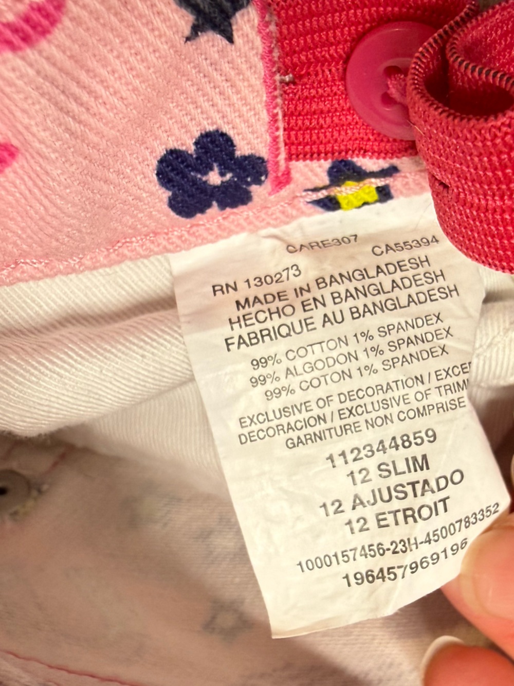Barbie Wrangler Blue Denim Girls Jeans 2 Pair with Pink Accents size 12 - Picture 12 of 14